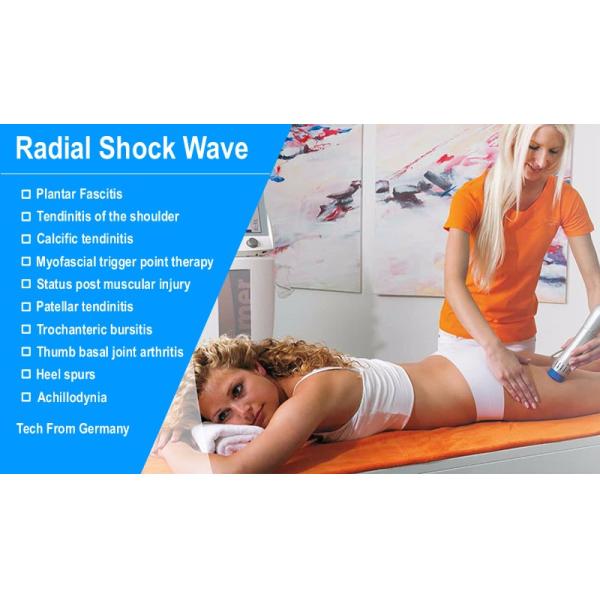 Portable extracorporeal shock wave therapy acoustic wave therapy machine