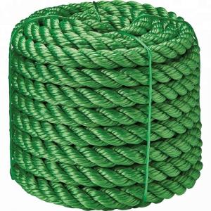 China 3 Strand Diameter 10mm Green PE Rope Tough and Long-Lasting for Your Business Needs wholesale