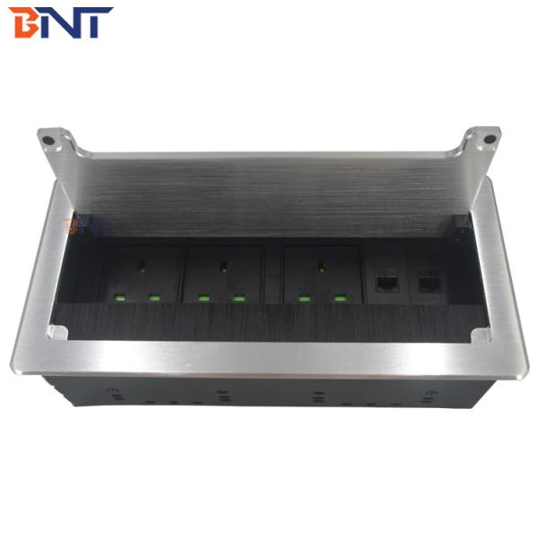 Quality aluminum allouy material hidden design desk  flip up  power socket for sale