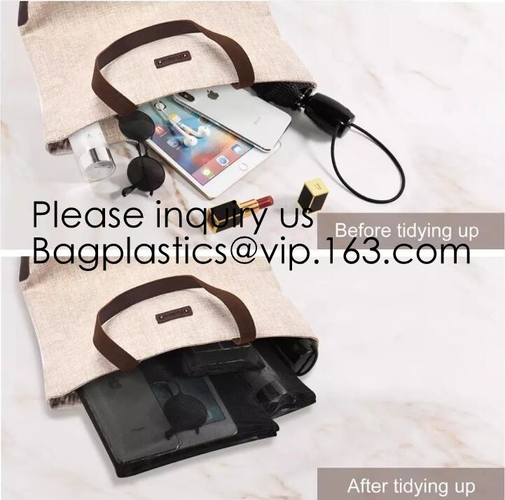 Mesh Bags Makeup Bags Cosmetic Travel Organizer Bags Mesh Zipper Pouch Pencil Case,Assorted Piped Pouches, bagease pac