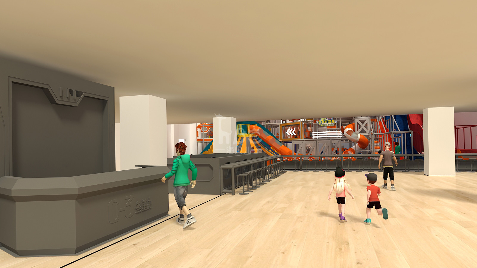 Customizable Indoor Play Structure for Kids with Slides and Ball Pits