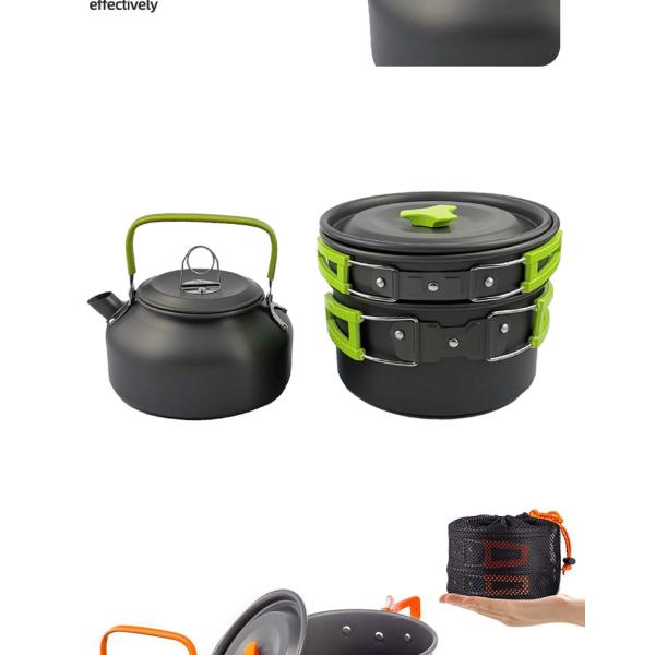 Camping Outdoor Cookware Sets Portable Folding Teapot Set