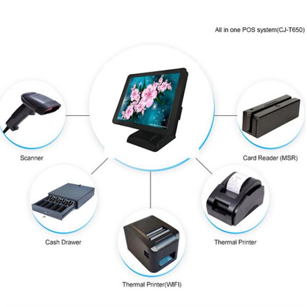 17 Inch Black Color All In One Pos System Single Screen With Plastic Housing