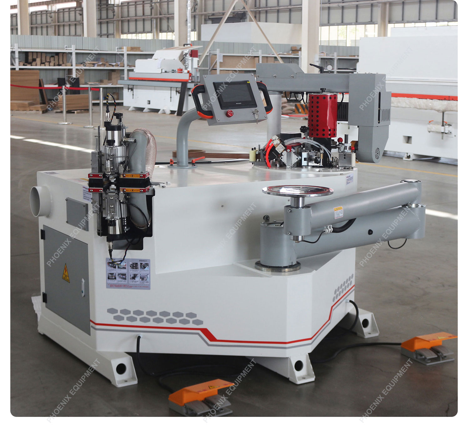 110C-210C Glue Pot Laser Precision Docking Straight Curve Rocker Automatic Edge Banding Machine