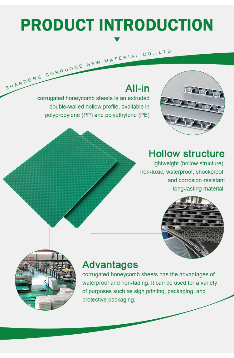 Construction PP Honeycomb Sandwich Panel 12mm Honeycomb PP Sheet