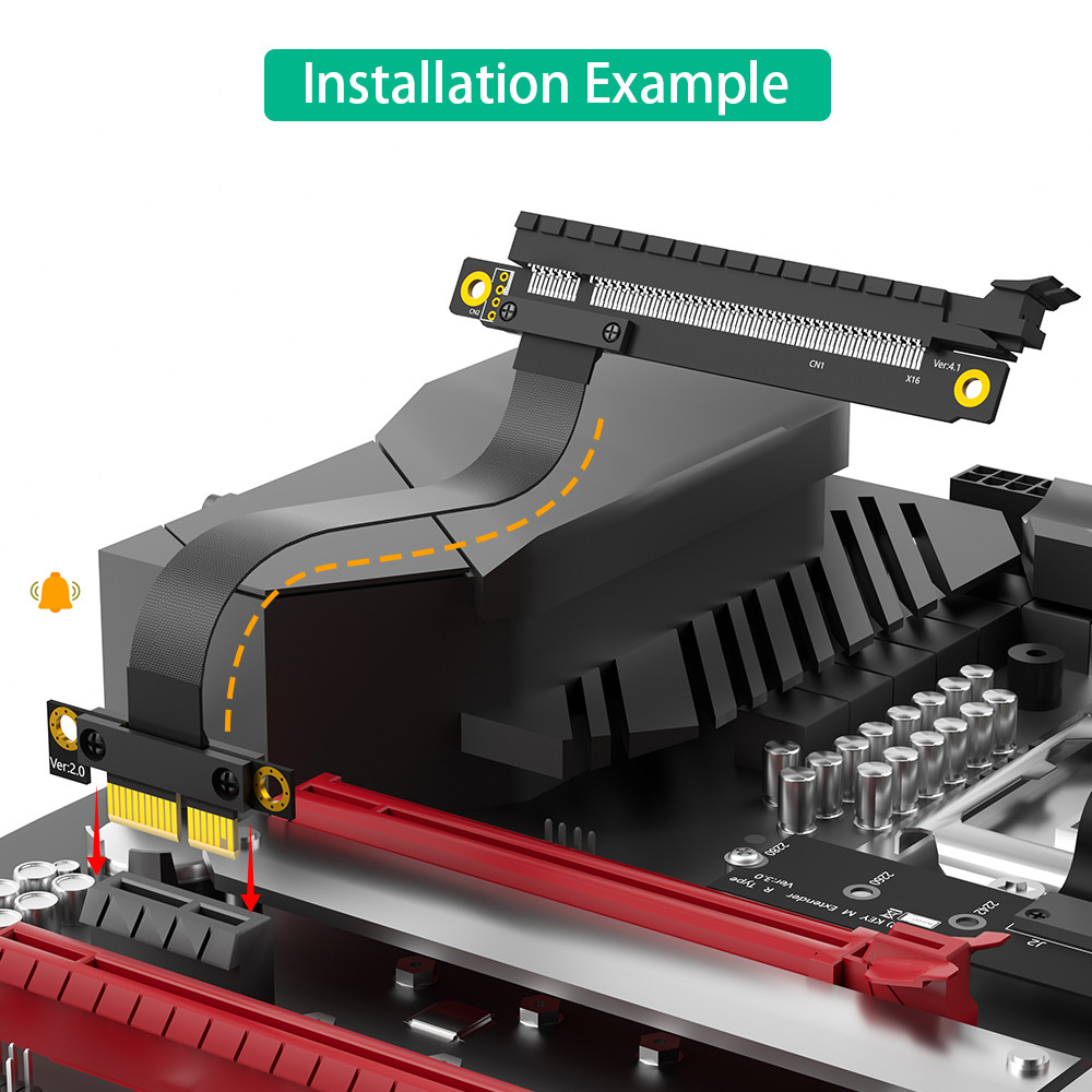 PCI-e PCI Express 3.0 1X to 16X Extension Cable for Speed Data Transfer