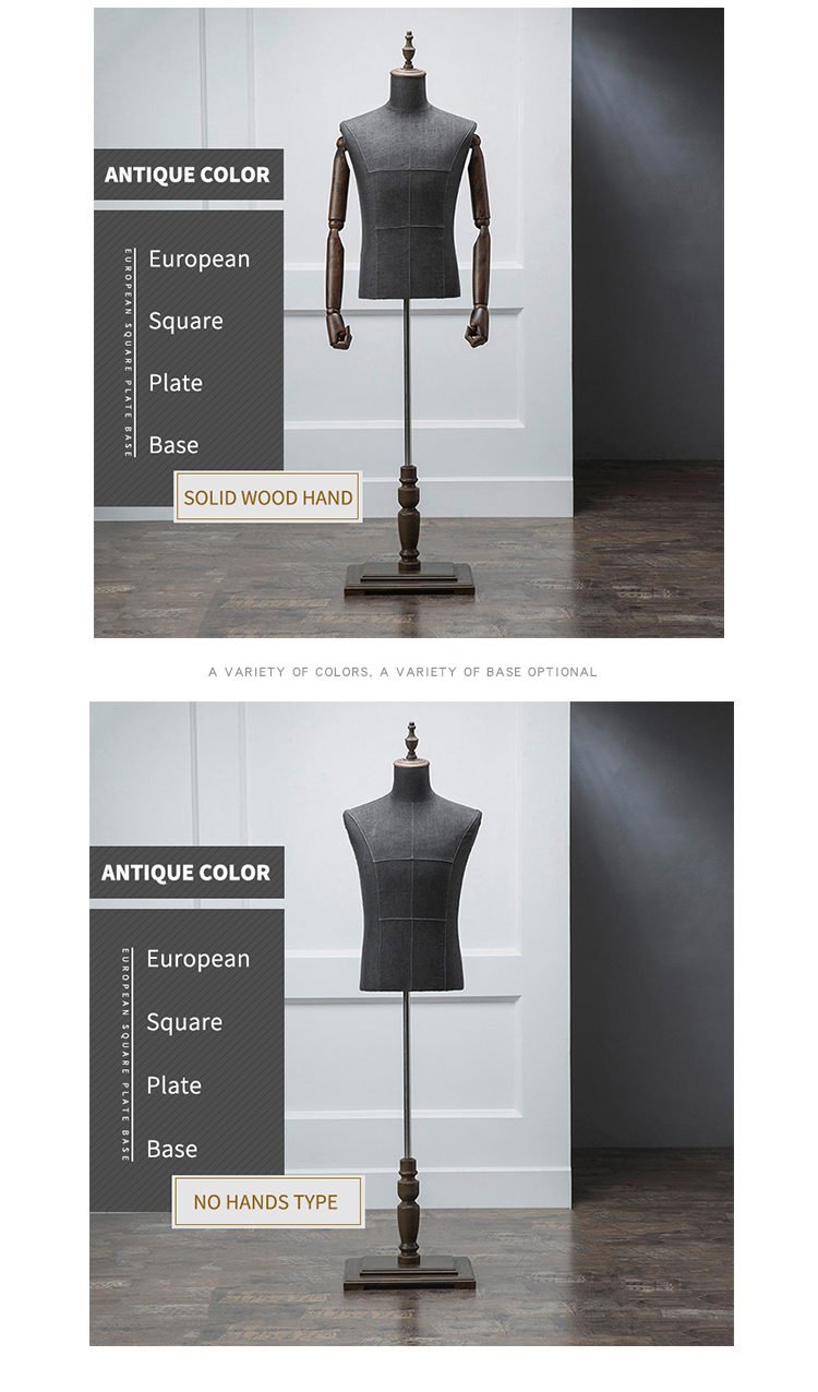 Fashion half body mannequins Abstract Dummy Torso Clothes Display male mannequin for display mannequin adjustable