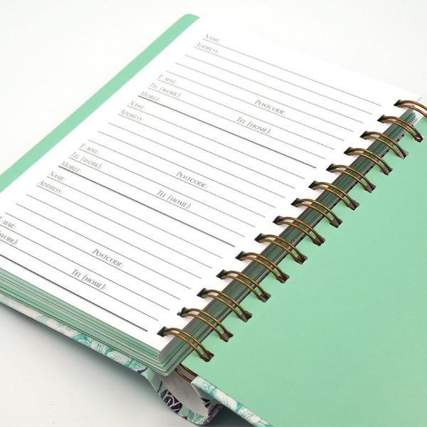 Hidden Hardcover Spiral Binding Book Printing Service With Tab Dividers 176*190mm