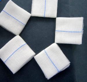 China Medical Gauze Pad Sterile Lap Sponges Cotton Hith Tearing Strength Flexible wholesale