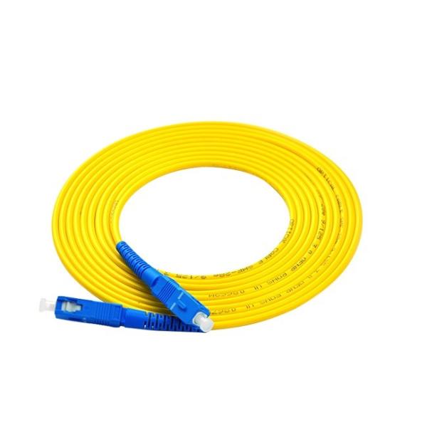 Quality G652D Single Mode Fiber Optic Patch Cord Simplex Sc UPC To Sc UPC 3 Meter for sale