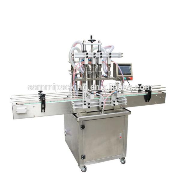 Inline Filling Machine 4 Nozzles Liquid Filling Machine Automatic Overflow