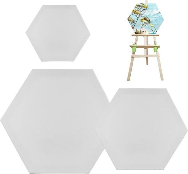 Quality Acid Free Frame Stretched Canvases Board Hexagon Shaped Stretched Linen Canvas for sale