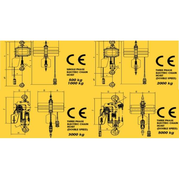 Big Capacity Electric Chain Block CE Certified Industrial Electric Chain Fall