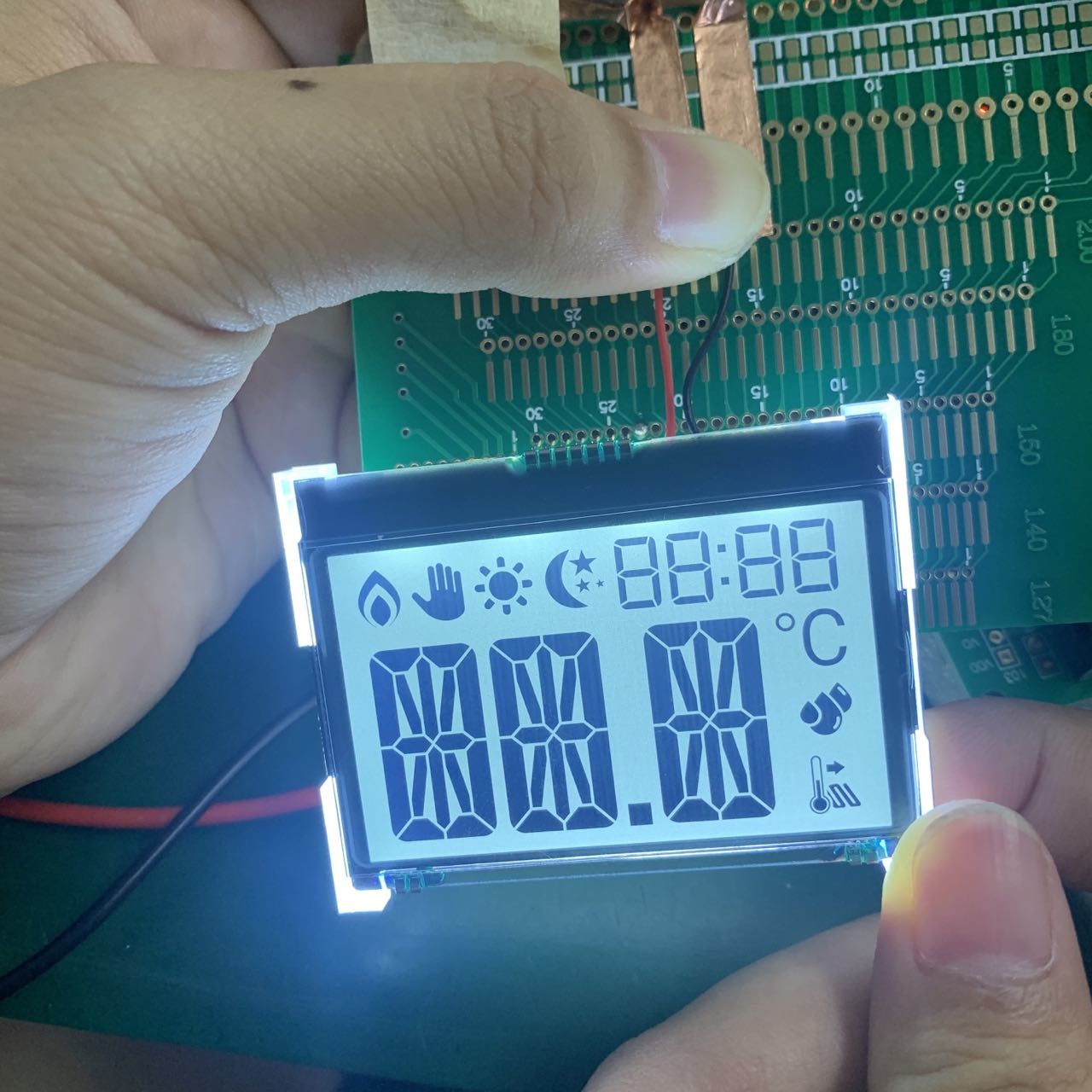 Numeric Monochrome Digital Custom LCD Display 7 Segment Type