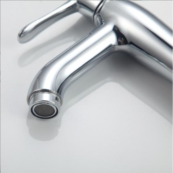 Ergonomic Lavatory Single Cold Water Basin Taps Zinc Lever Handle