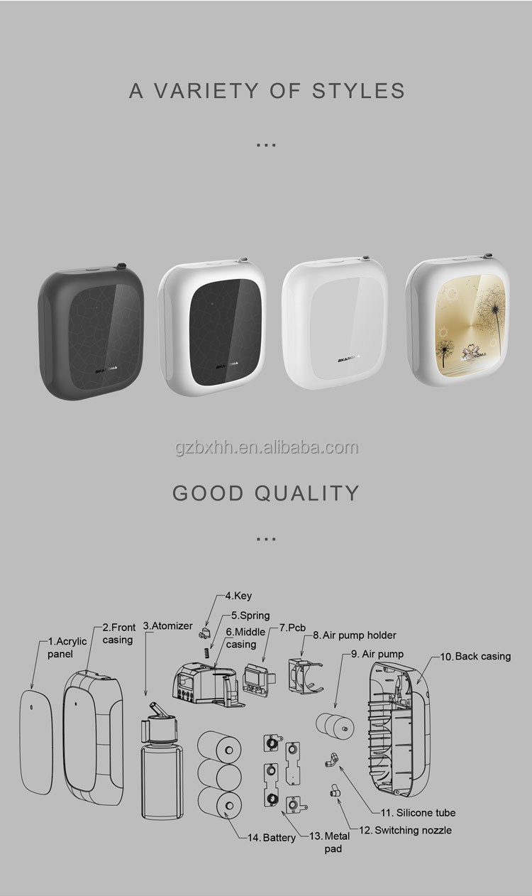 ODM Battery Operated Scent Diffuser 100m2 Portable Scent Diffuser Machine
