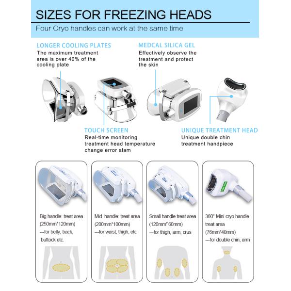 4 Handles Cryo Cryolipolysis Therapy Cool Tech Fat Freezing Machine