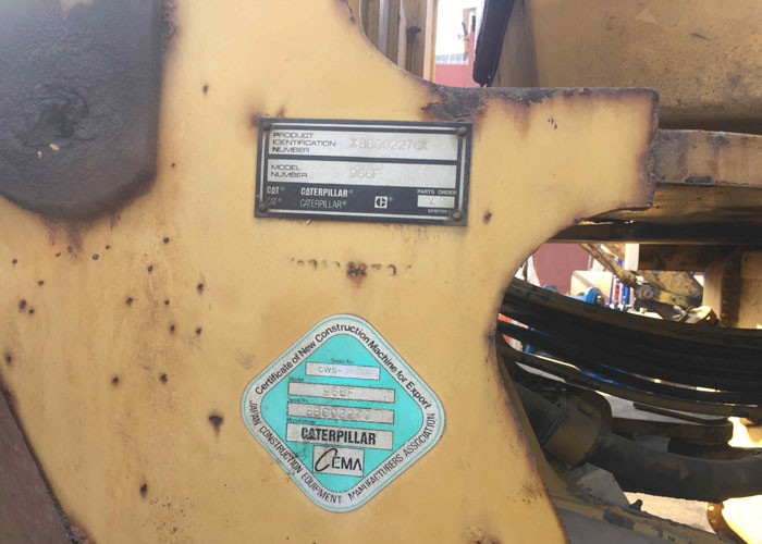 Front Discharge Used CAT Wheel Loader 966F2 Original Made In Japan