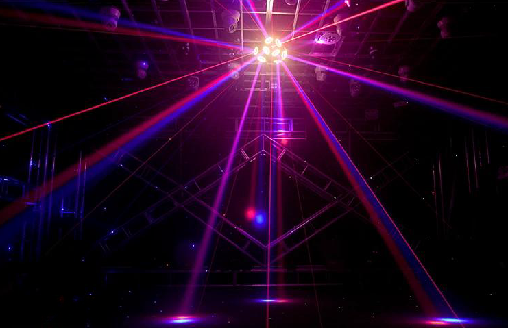 Outdoor LED Moving Head Lights with Disc Ball Party Birthday Function DMX Disco Lights
