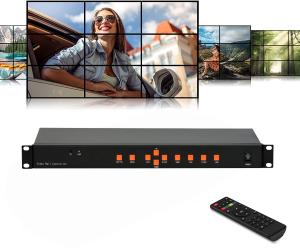 China RS232 9CH LCD Video Wall Controller 3x3 2x4 4x2 HDMI DVI VGA USB For 9 TV Splicing on sale