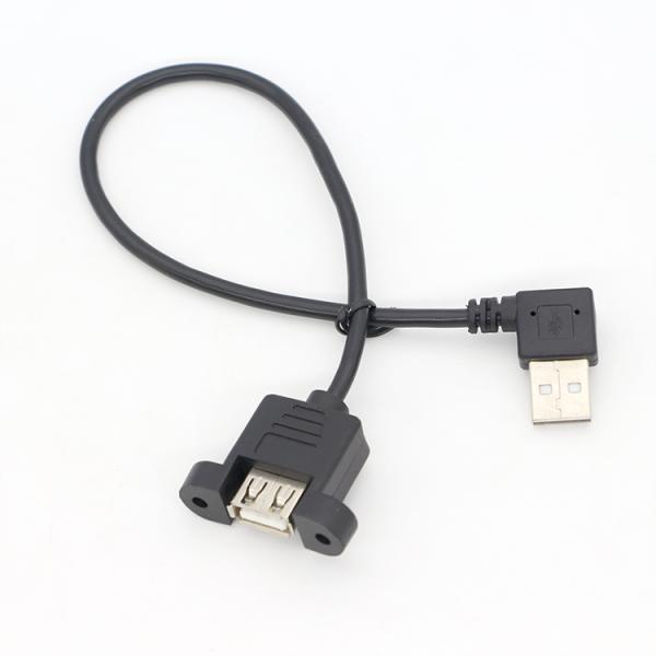 Screw Locking Male to Female Panel Mount USB Extension Cable