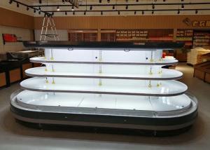 China 1500mm Height Semi Multideck Island Chiller Round Style Remote Type wholesale