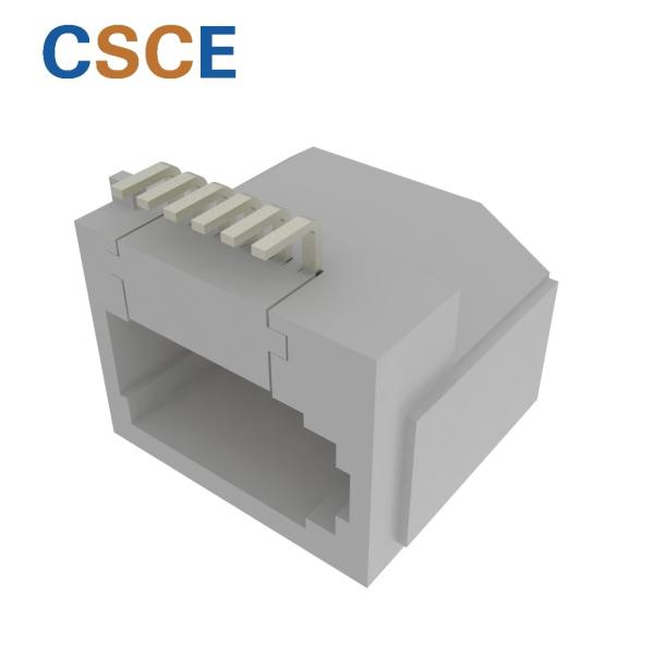 Quality UK PT 6P6C RJ11  Keystone Jack /  Type C White Plastic Housing RJ11 Connecter for sale