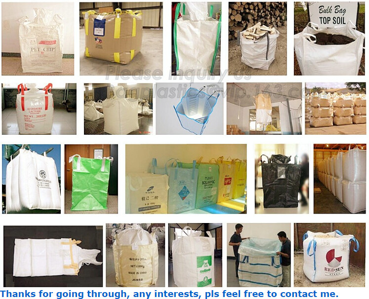polypropylene woven plastic jumbo bag pp big bag for sand, building material, 500kg-1000kg PP Woven Jumbo Bag Big Bag wi