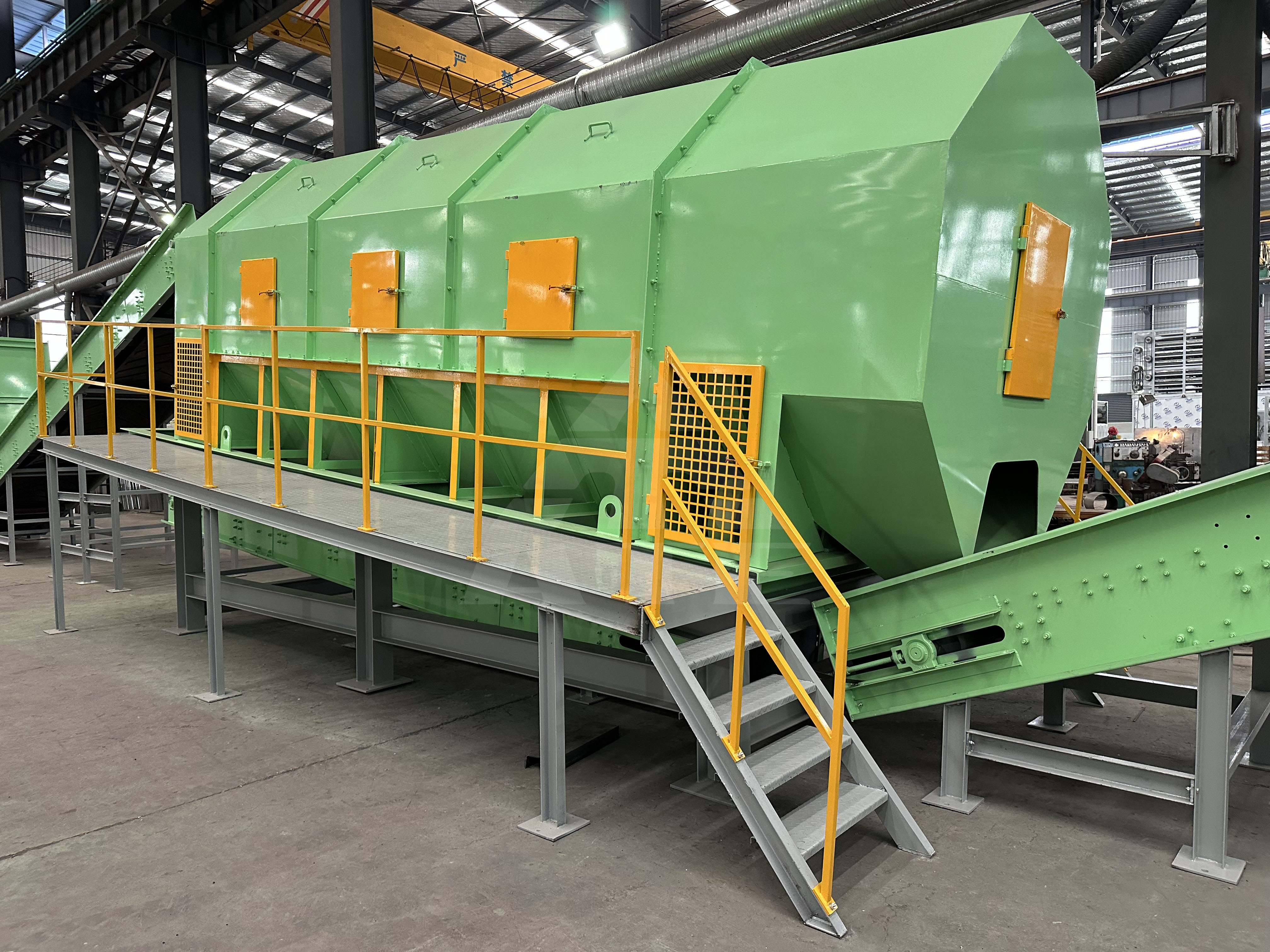 Automatic Waste Sorting Msw Trommel Screen Drum Self Cleaning Municipal Waste Sorting Machine