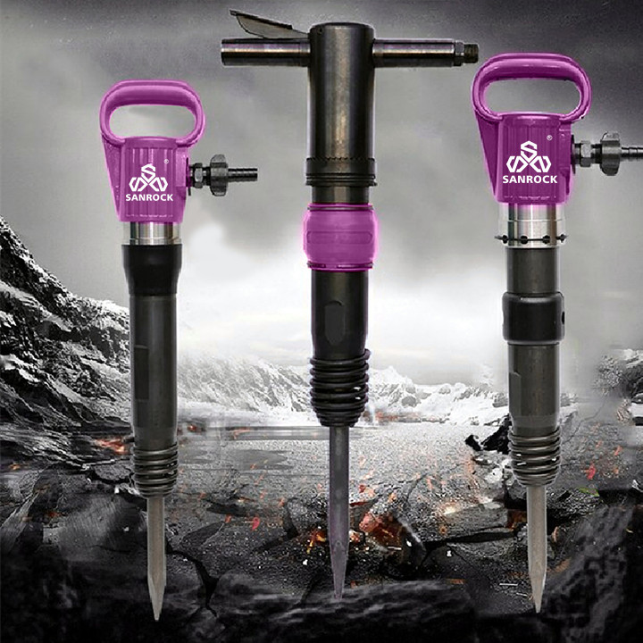 Portable Rock Drilling Machine with Length 575mm Pneumatic Rock Drill Concrete Creaker Air Pick Hammer