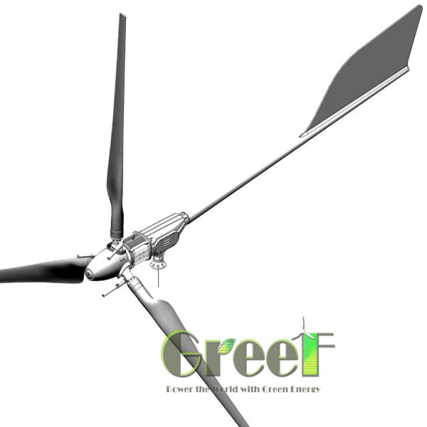 Quality Smart Pitch Control Wind Turbine Generator Active Yawing 10kw for sale