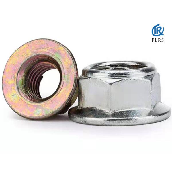 Prevailing Torque Hexagon Lock Nut with Flange Galvanized Finishing Hex Flange Nuts