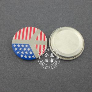 China tin badges package paper / iron bottom / simple needle badge MK08 wholesale