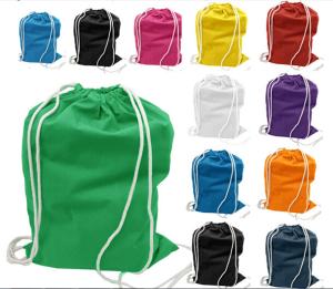 RPET Polyester Drawstring Backpack , Silkscreen Rotogravure Drawstring Polyester Bag