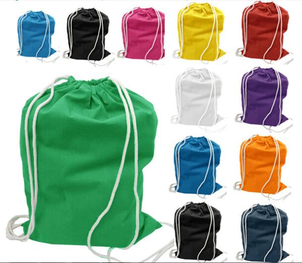 Quality RPET Polyester Drawstring Backpack , Silkscreen Rotogravure Drawstring Polyester Bag for sale