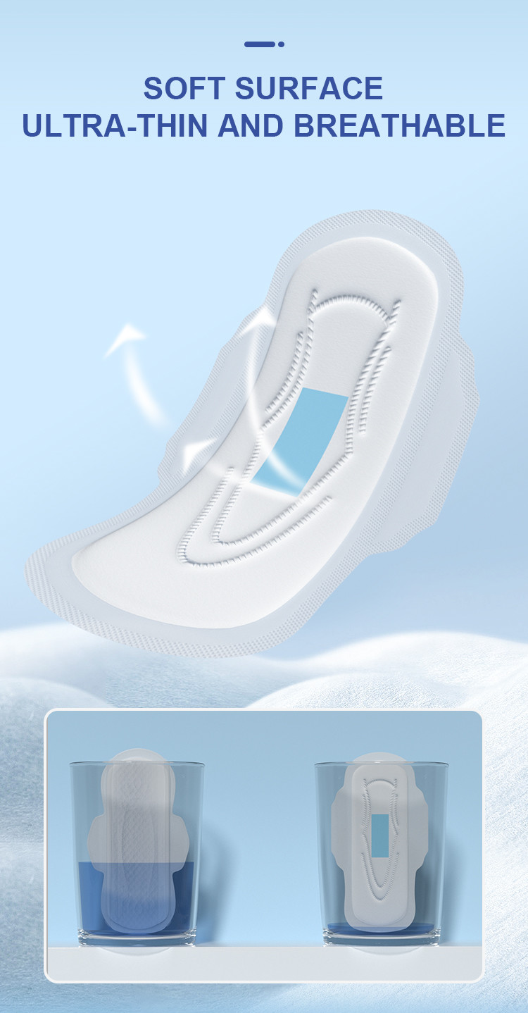Eco-Friendly Nigh Use Disposable Sanitary Towels Organic Cotton Women Pads Female Sanitary Napkin