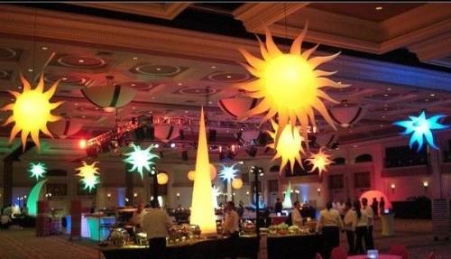 Quality Led Light Inflatable ,Colourful Inflatable Star Lights For Event Decoration for sale