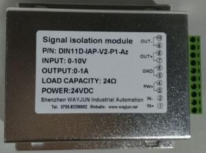 China WAYJUN 3000VDC isolation 0-100mA/0-1A/0-500mA Large current output isolators metal case DIN35 signal converter wholesale