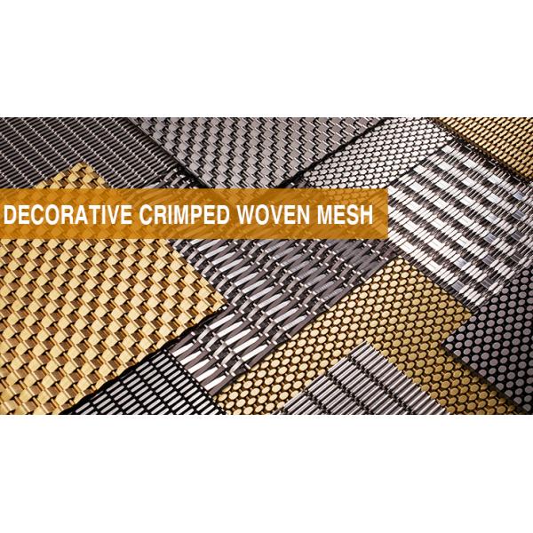 SS304 1.5m Width Stainless Steel Decorative Crimped Wire Mesh for Decoration projects