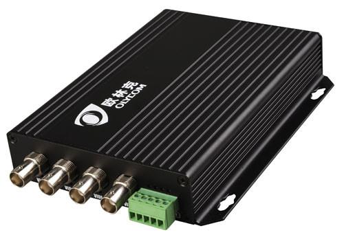 Quality 4 Port BNC Video RS485 Data Digital Optical Converter 720P Rack Mounted DC5V for sale