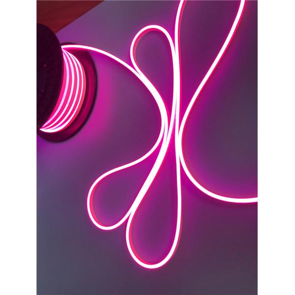 12 / 24VDC Neon LED Strip Lights Pink Color With Silicone Extrusion