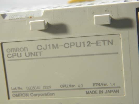 CPU Omron PLC Module CJ1M-CPU12-ETN Stored Program 90 × 65 Mm