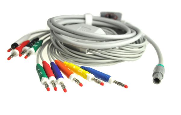 IEC Standard Ecg Ekg Cable Welch Allyn 10 Leads Banana End Copper Conductor