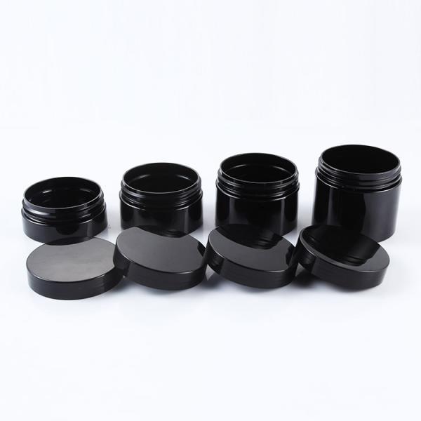 Empty PET Plastic Cosmetic Jar 100ml 120ml 150ml 200ml 250ml 300ml 500ml 8oz Black Color