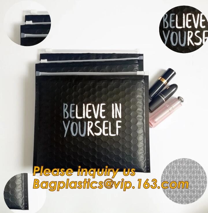 Cosmetic Slider Zip lockk Bubble Bags Bubble Slide Pouch,Zip lockk esd bubble bag bubble packaging wrap cosmetic pouch slide