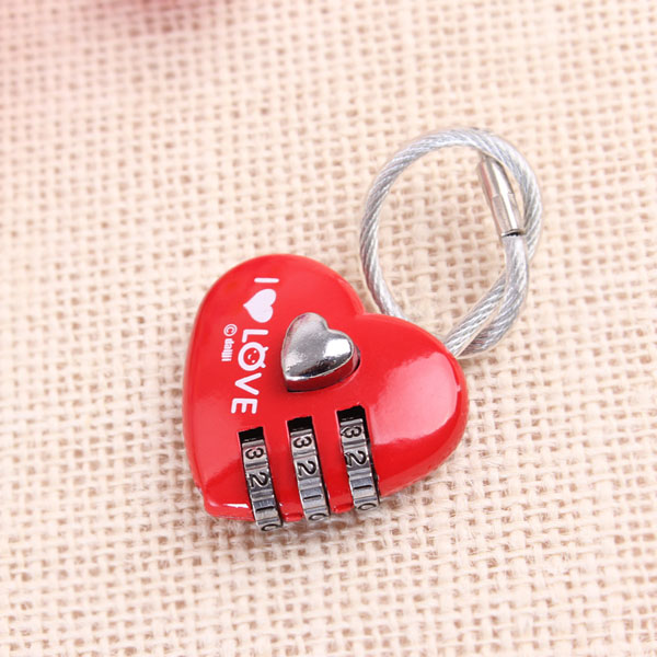 heart shape Wire combination lock for Lovers