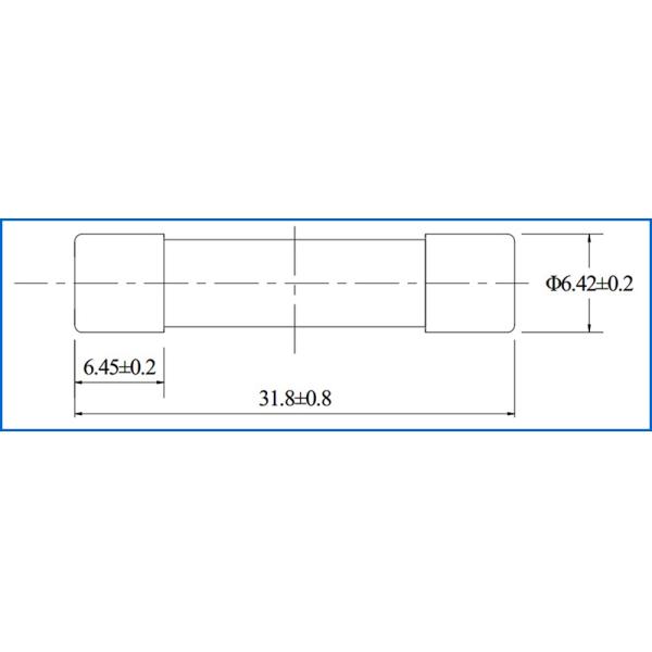 TUV UL PSE Ceramic Tube Miniature Cartridge Fuse 614 30A 250V With Axial Lead 38mm