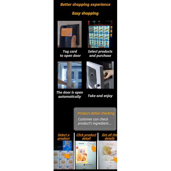 Cup cake Cooling Locker Vending Machine With 22 Inch Screen 110V