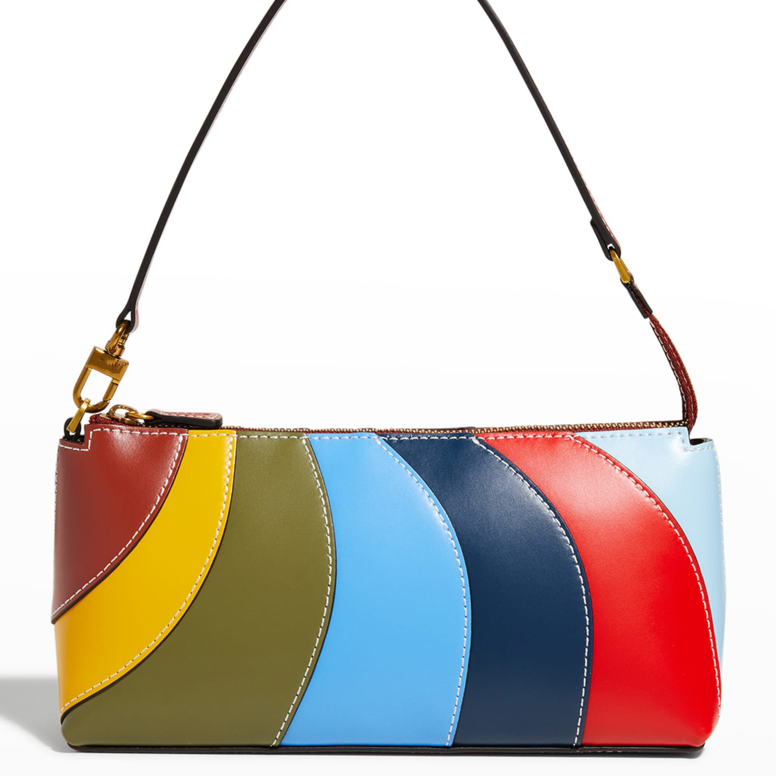 Long Strip Fashion Trends Latest Elegant Ladies Shoulder Bags with Lock Decoration