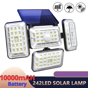 48.4W 6500K Solar Motion Sensor Wall Light 1200lm Solar LED Spotlight